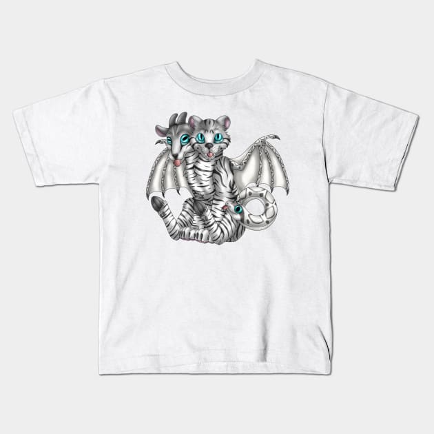 Chimera Cubs: Silver Tabby Kids T-Shirt by spyroid101